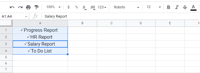 8 How To Add Check MarksTick Marks in Google Sheets