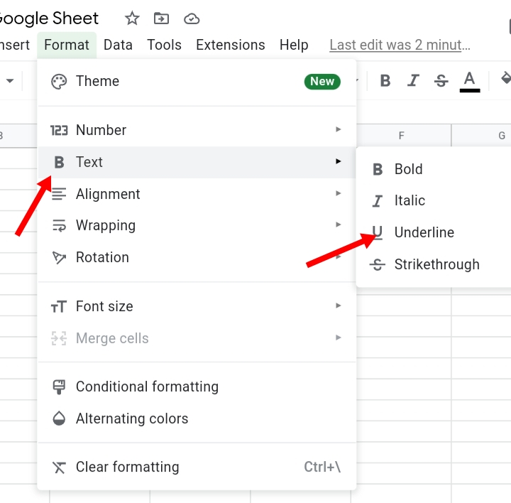 016 How To Add And Remove Underline In Google Sheets