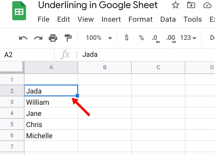 1 How To Add And Remove Underline In Google Sheets