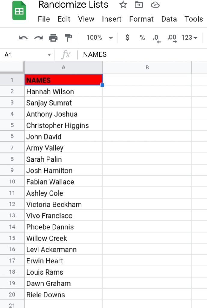 1 How to Randomize a List in Google Sheets