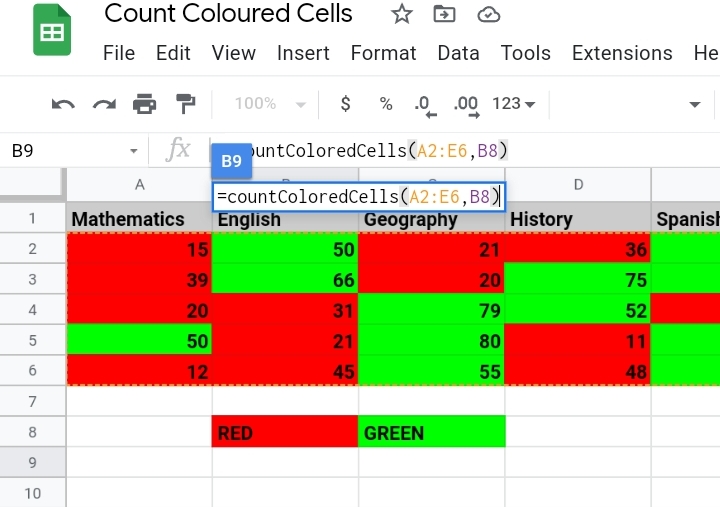 How To Count Colored Cells In Google Sheets [3 Method 2022]