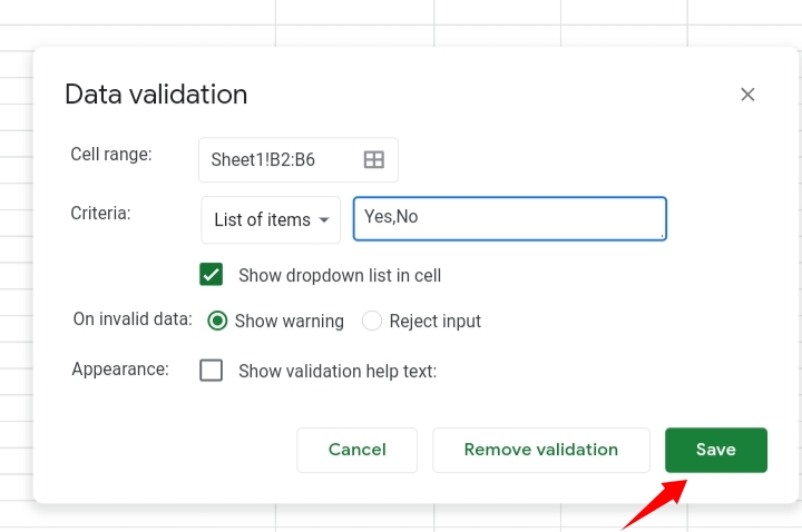 10 How to Add Yes/No Drop-Down Lists in Google Sheets