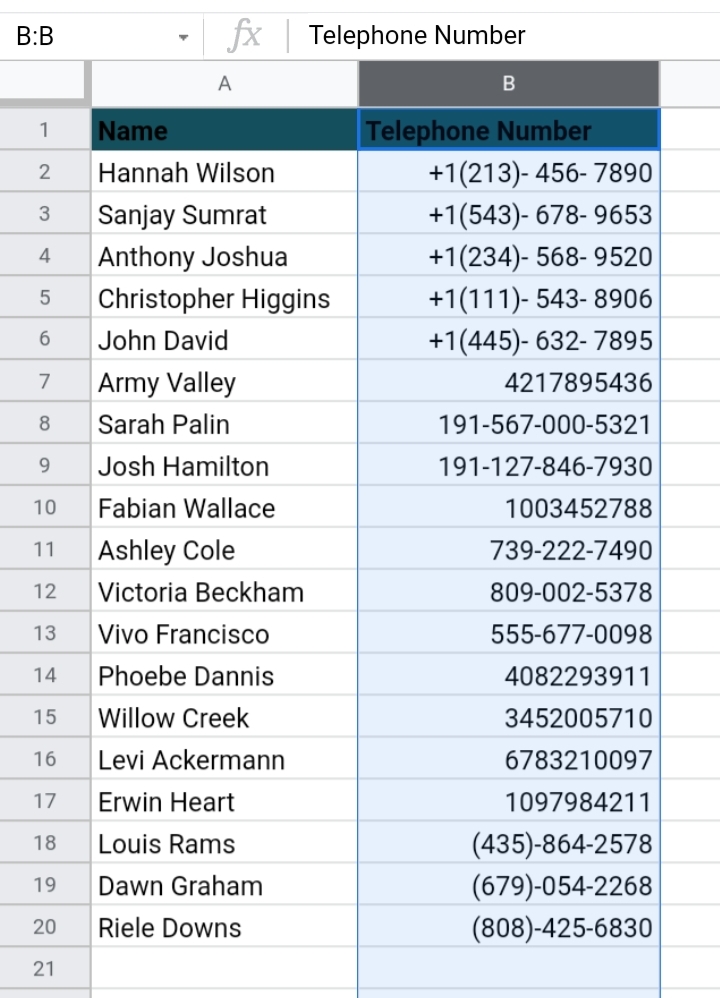 12 How To Format Phone Numbers in Google Sheets