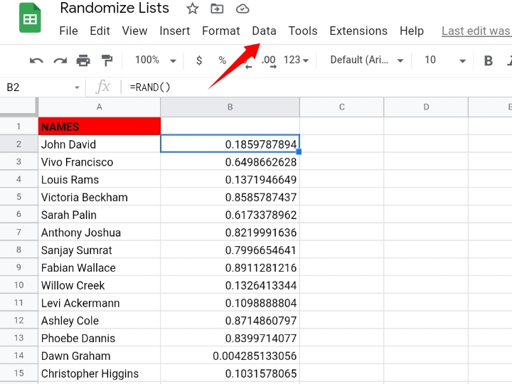 12 How to Randomize a List in Google Sheets