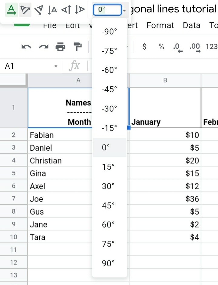 13 How To Insert Diagonal Line In Cell In Google Sheets