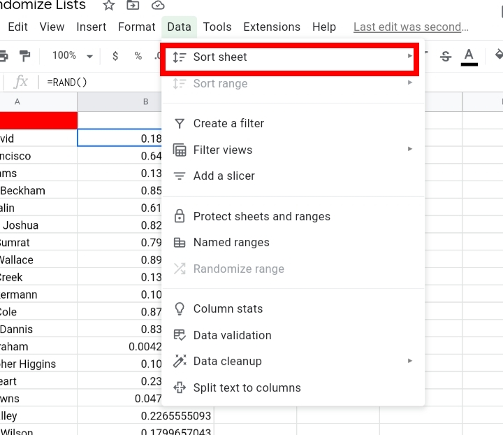 13 How to Randomize a List in Google Sheets