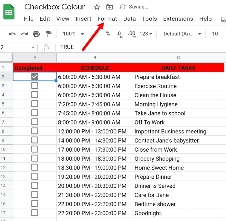 14 Change the Checkbox color while Toggling in Google Sheets