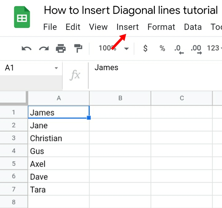 14 How To Insert Diagonal Line In Cell In Google Sheets