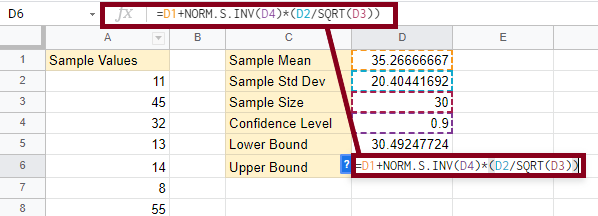 14 How to Calculate the Confidence Interval in Google Sheets