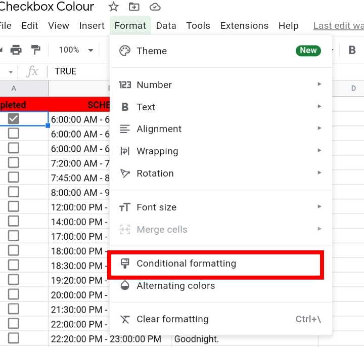 15 Change the Checkbox color while Toggling in Google Sheets