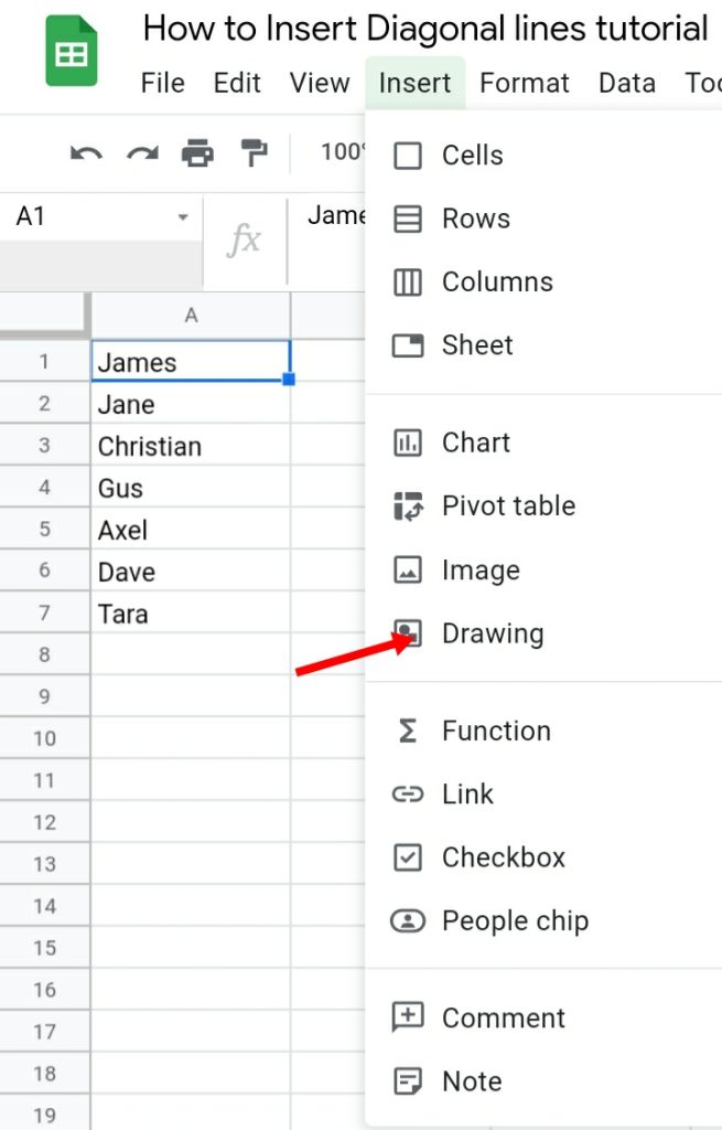 15 How To Insert Diagonal Line In Cell In Google Sheets