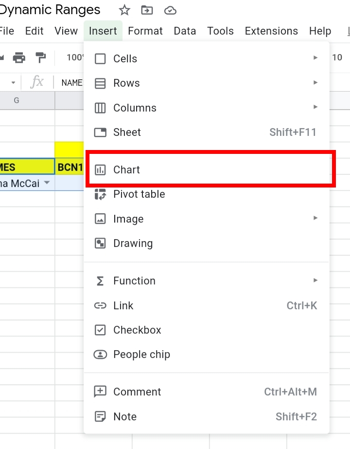 16 How to Get Dynamic Range in Charts in Google Sheets