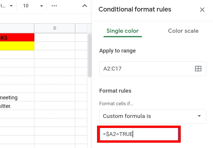 18 Change the Checkbox color while Toggling in Google Sheets