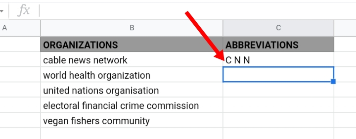 18 Extract the First Letter of Each Word in Google Sheets