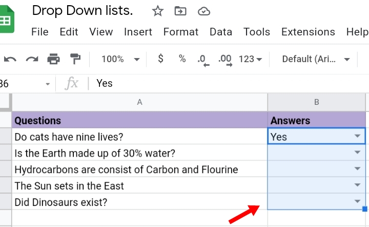 19 How to Add YesNo Drop-Down Lists in Google Sheets