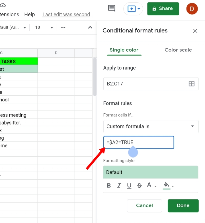 19 Strikethrough Format in Google Sheets