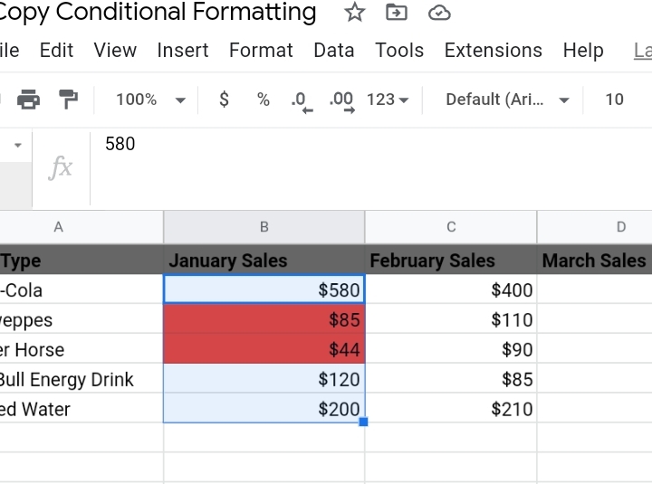 2 How To Copy Conditional Formatting in Google Sheets