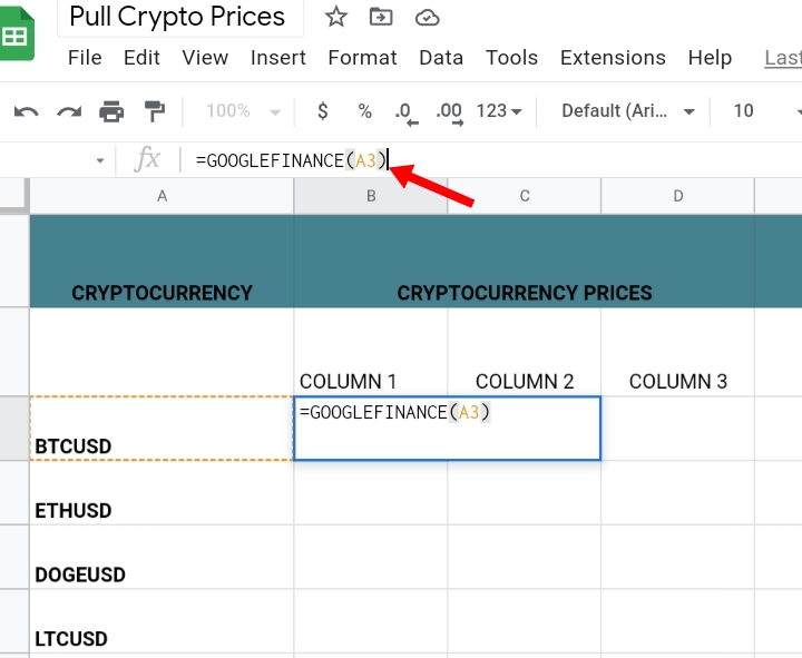 2 How To Pulling Cryptocurrency Prices Into Google Sheets