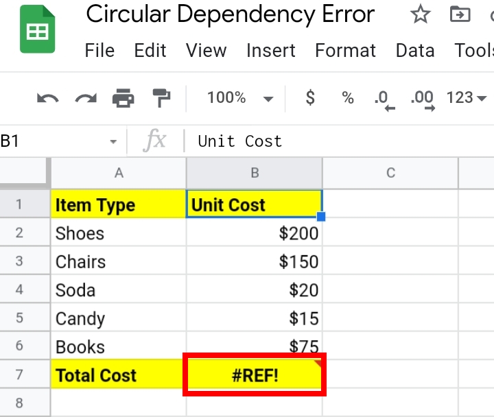 2 How to Fix Circular Dependency Detected Error in Google Sheets