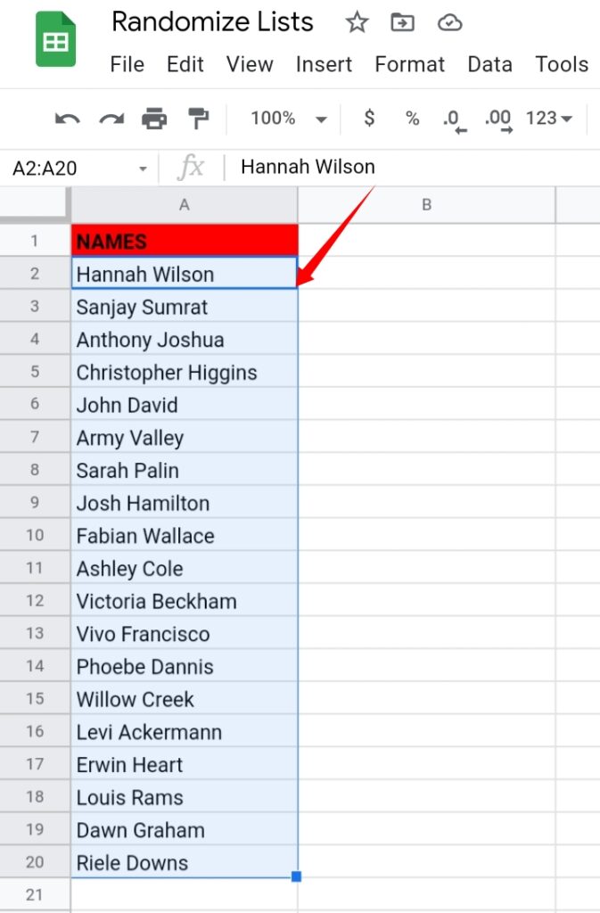 2 How to Randomize a List in Google Sheets