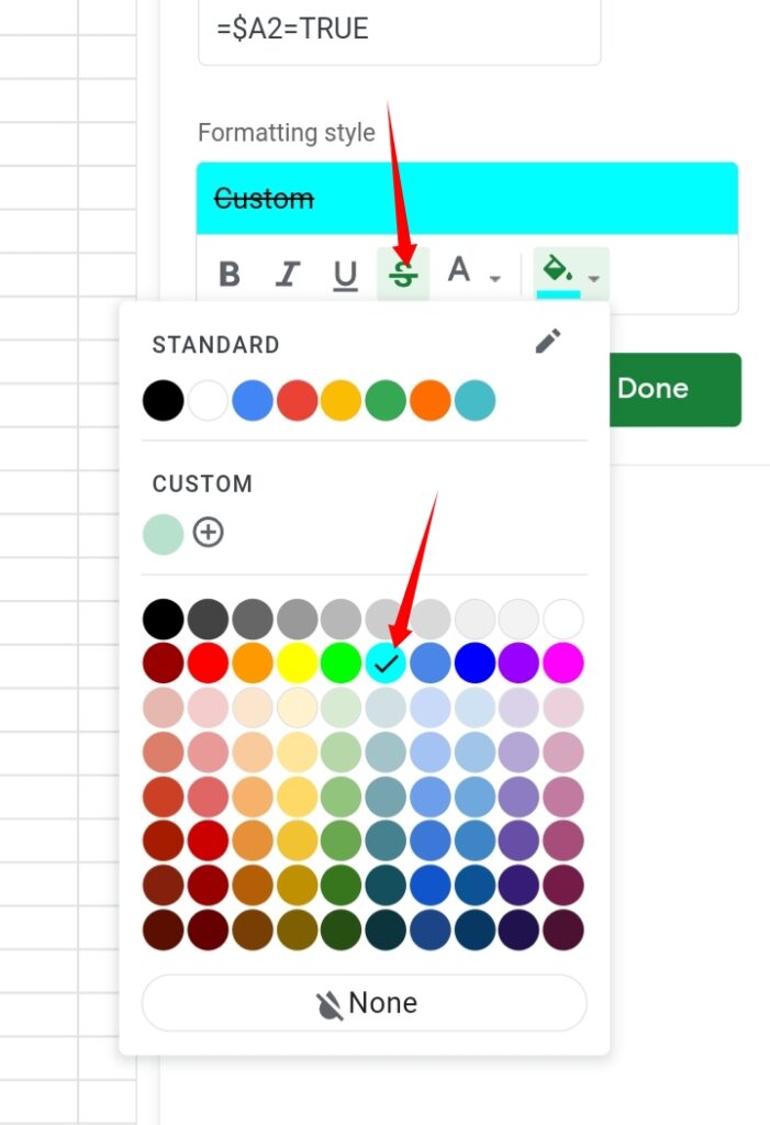 20 Strikethrough Format in Google Sheets