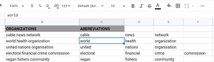 22 Extract the First Letter of Each Word in Google Sheets