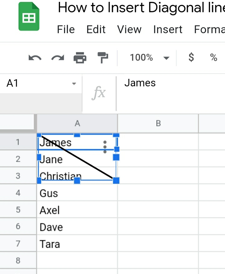 23 How To Insert Diagonal Line In Cell In Google Sheets