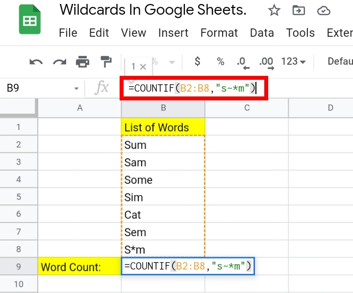 23 How To Use Wildcard In Google Sheets