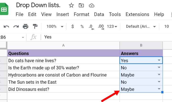 27 How to Add YesNo Drop-Down Lists in Google Sheets