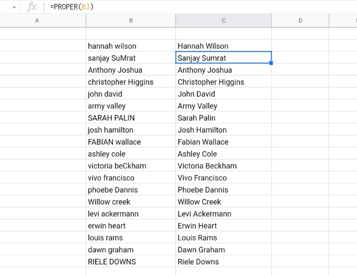 3 How to Capitalize First Letter in Google Sheets