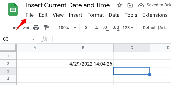 3 How to Insert Current Date and Time in Google Sheets