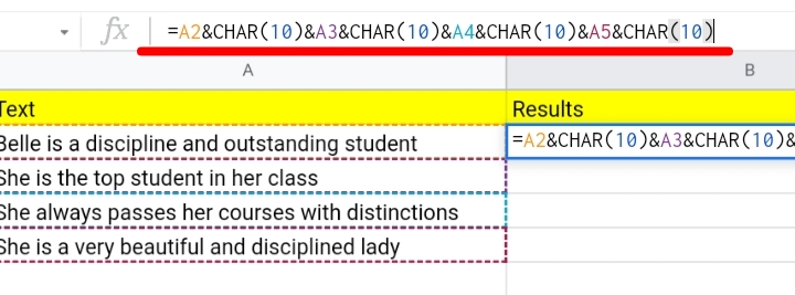 3 Insert a Line Break in Google Sheets