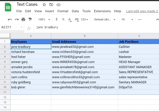 30 Change Text Case in Google Sheets