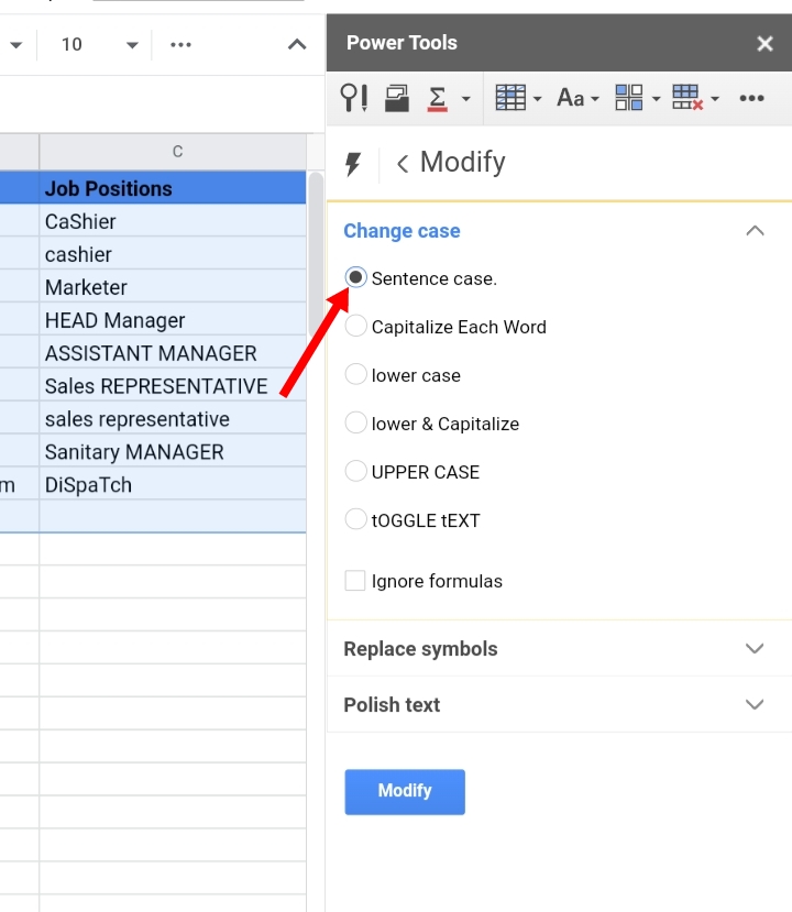 36 Change Text Case in Google Sheets