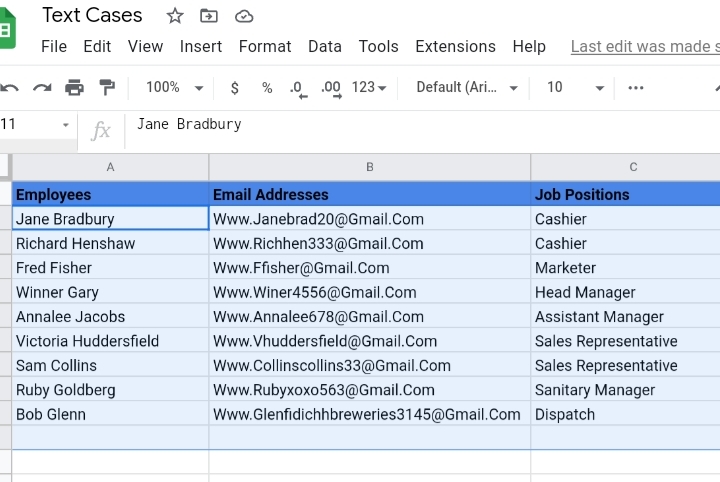 37 Change Text Case in Google Sheets