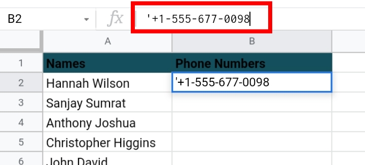 4 How To Format Phone Numbers in Google Sheets