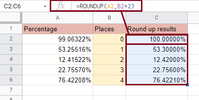 4 How to Round Percentage Values in Google Sheets