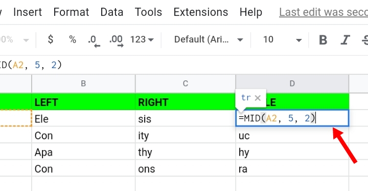 5 Extract the First Letter of Each Word in Google Sheets