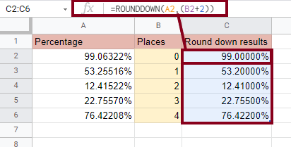 5 How to Round Percentage Values in Google Sheets