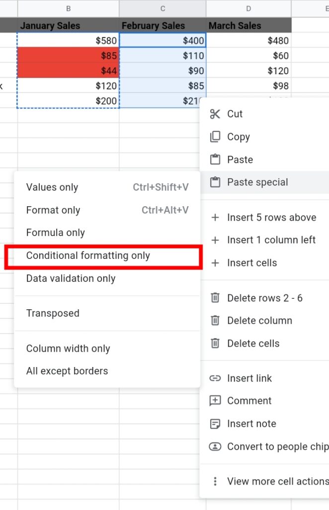 6 How To Copy Conditional Formatting in Google Sheets