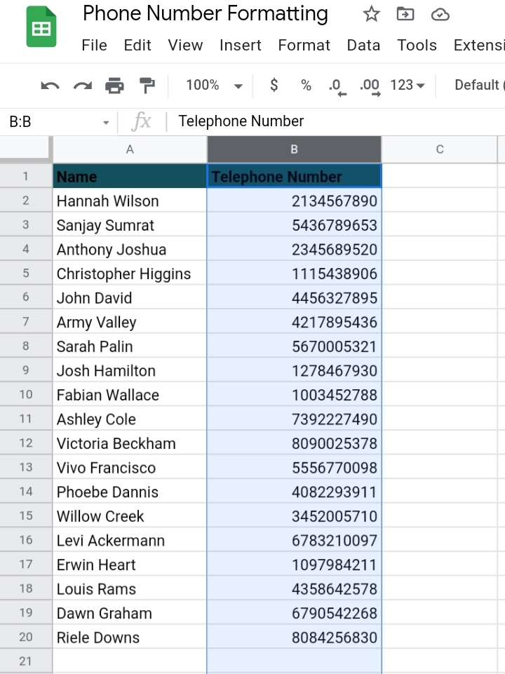 6 How To Format Phone Numbers in Google Sheets