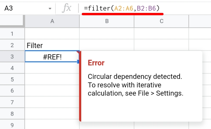 6 How to Fix Circular Dependency Detected Error in Google Sheets