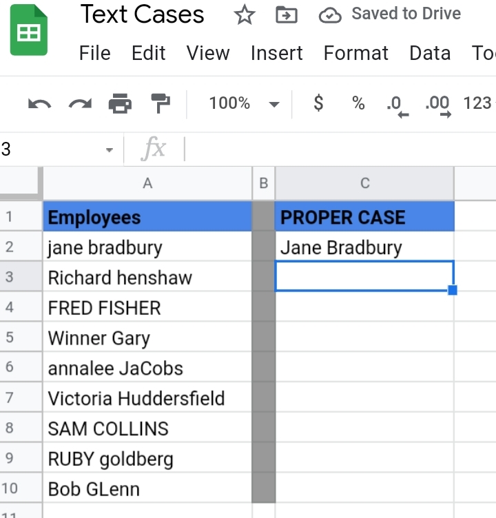 8 Change Text Case in Google Sheets