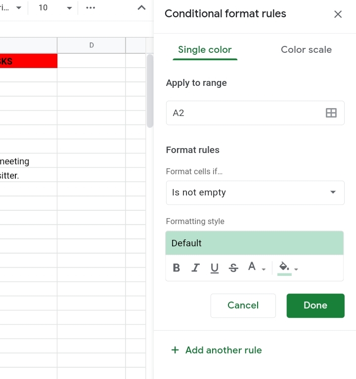 8 Change the Checkbox color while Toggling in Google Sheets