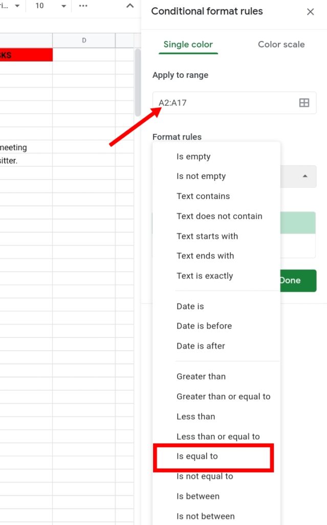 9 Change the Checkbox color while Toggling in Google Sheets