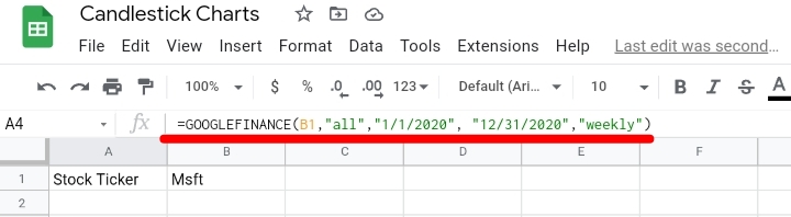 9 How to Create a Candlestick Chart in Google Sheets