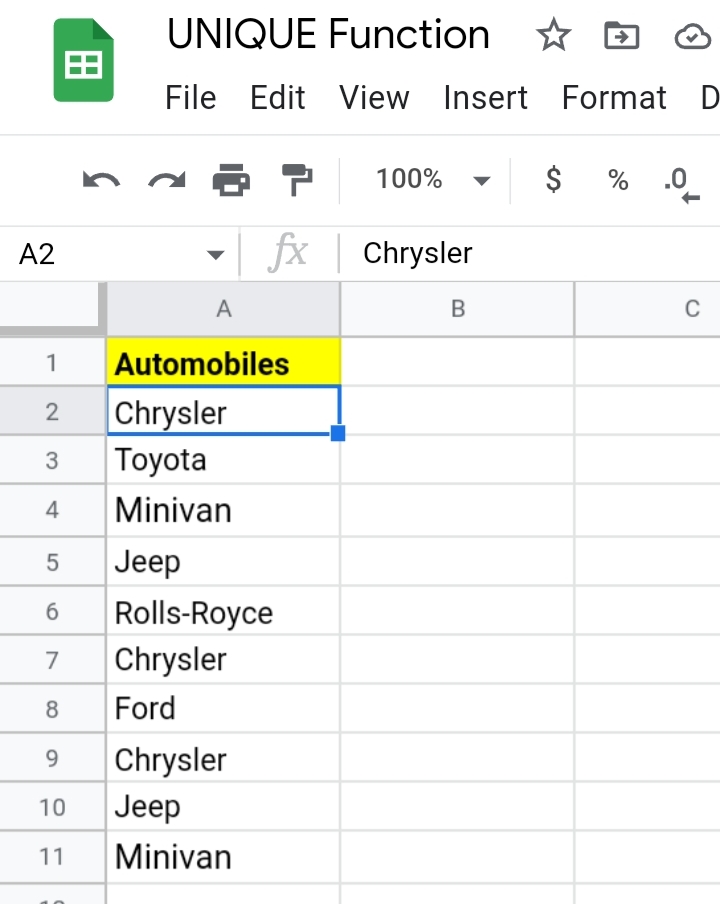 1 HOW TO CREATE A UNIQUE LIST OF DATA ACROSS MULTIPLE COLUMNS IN GOOGLE SHEETS 1