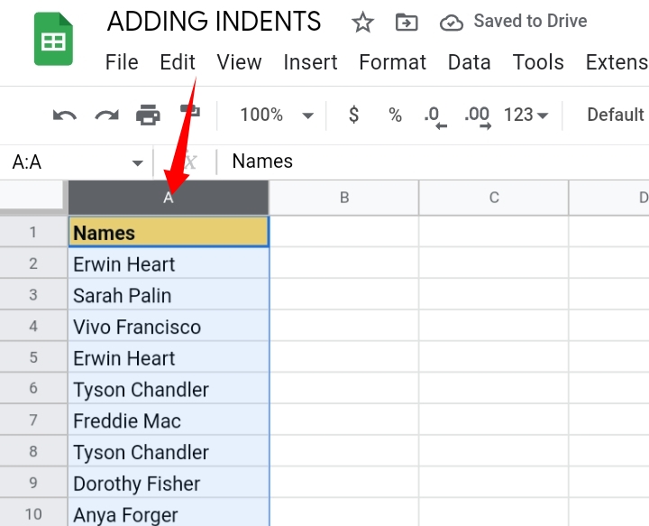 14Step By Step Guide On How You Add Indent Into Cells In Google Sheets