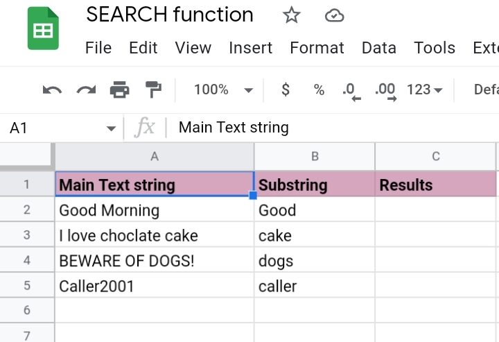 1How To Use The Search Function In Google Sheets.