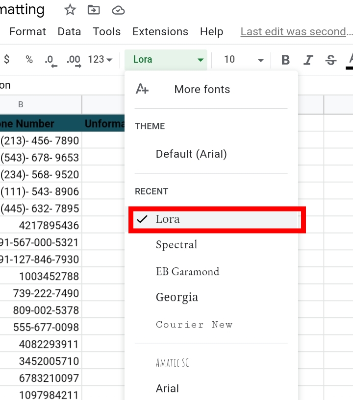 23How To Change The Default Font In Google Sheets